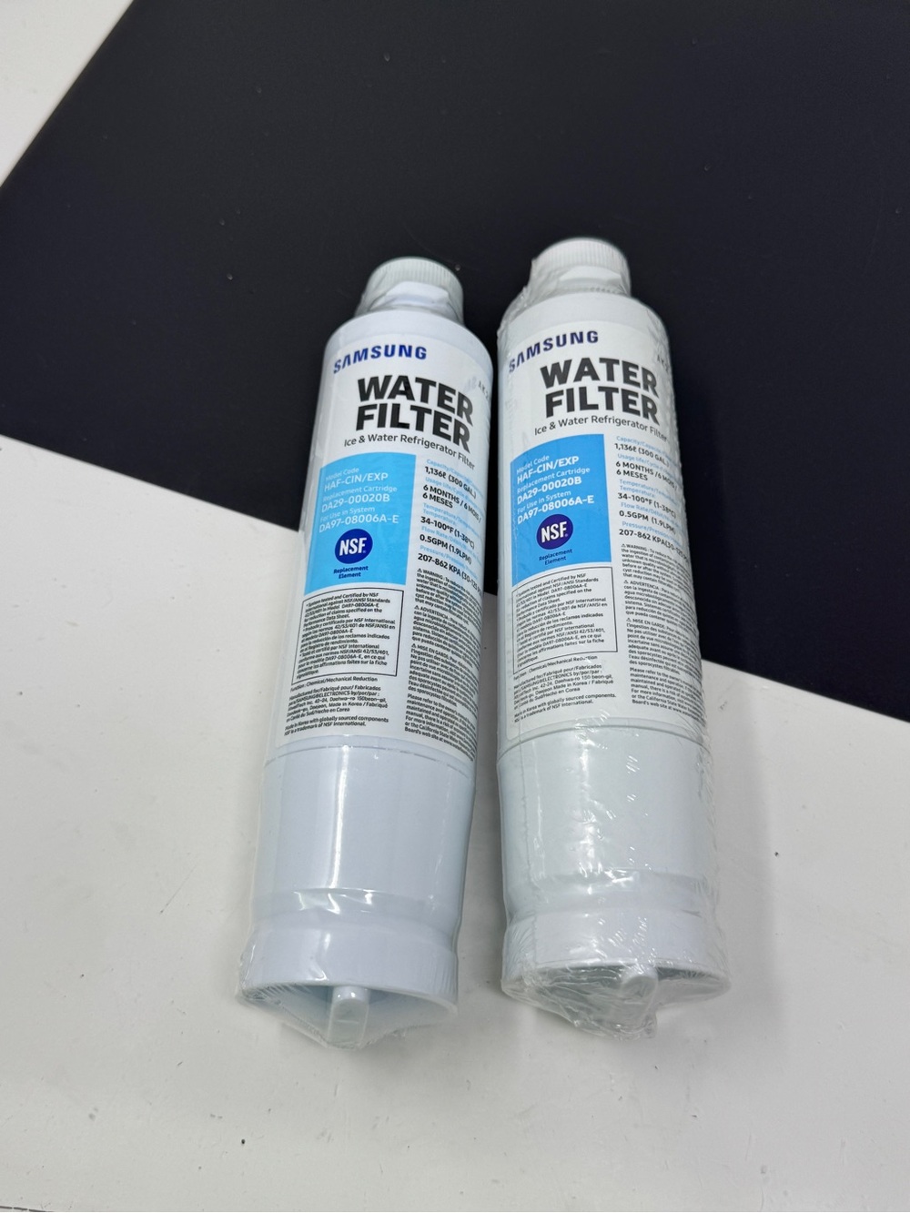 Samsung DA29-00020B HAF-CIN/EXP Refrigerator Water Filters Genuine OEM 2 Pack